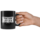 Pontoon Captain 11oz Black Mug