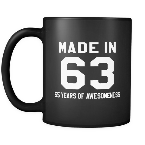 Made In 63 Black Mug