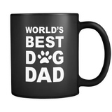 World's Best Dog Dad Black Mug