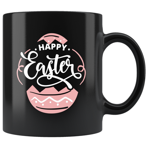 Happy Easter 11oz Black Mug