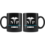 NP Nurse Practitioner EST. 2019 11oz Black Mug