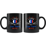 I Love My Crazy Russian Wife 11oz Black Mug