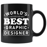 World's Best Graphic Designer  11oz Black Mug