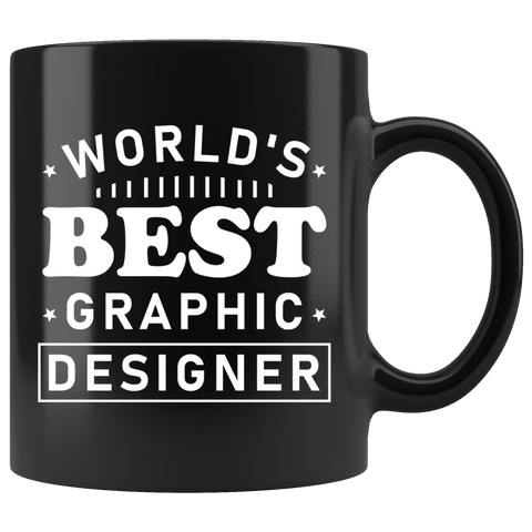 World's Best Graphic Designer  11oz Black Mug