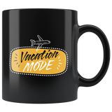 Vacation Mode 11oz Black Mug