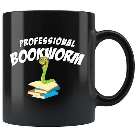Professional Bookworm 11oz Black Mug