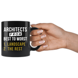 Architects From Best To Worst 11oz Black Mug