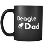 Beagle Dad Black Mug