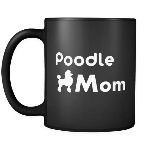 Poodle Mom Black Mug