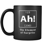 Ah! The Element Of Surprise Black Mug