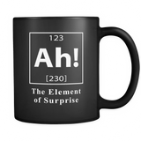Ah! The Element Of Surprise Black Mug