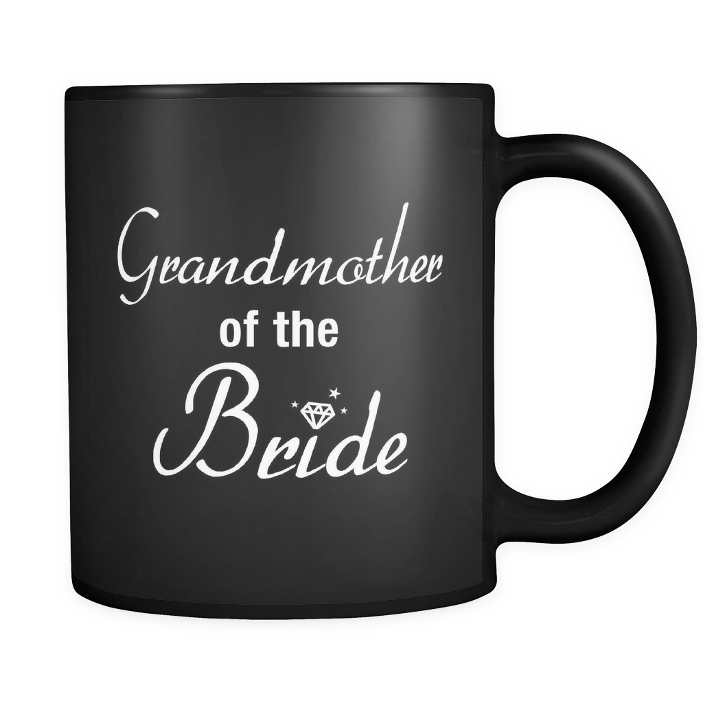 Grandmother of The Bride Black Mug - Wedding Mug