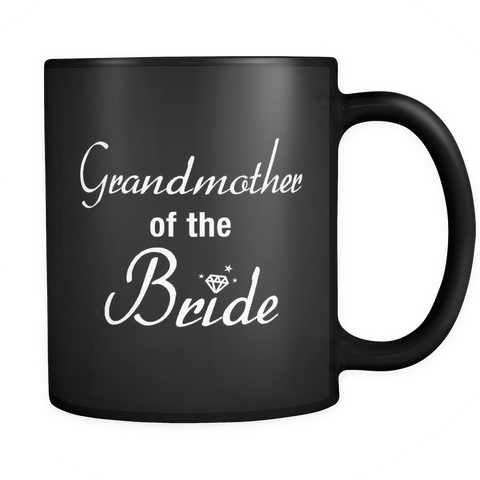 Grandmother of The Bride Black Mug - Wedding Mug