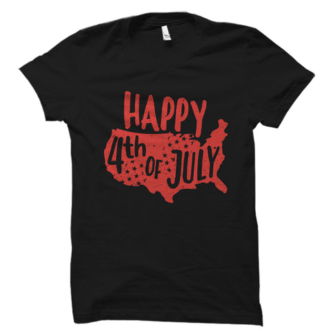 Happy 4th Of July Black Shirt
