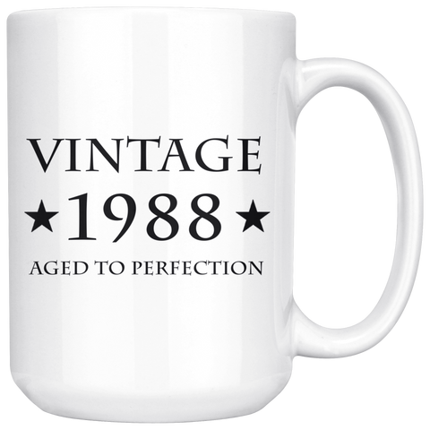 Vintage 1988 15oz white mug