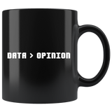 Data Opinion 11oz Black Mug