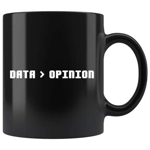 Data Opinion 11oz Black Mug
