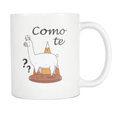 Como Te Llama White Mug