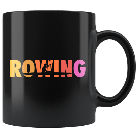 Rowing 11oz Black Mug