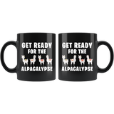 Get Ready For The Alpacalypse 11oz Black Mug