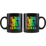 Aloha Hawaii 11oz Black Mug