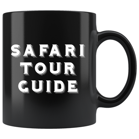Safari Tour Guide 11oz Black Mug