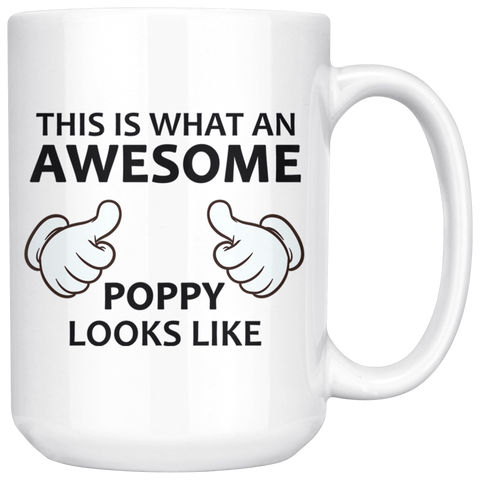 Awesome Poppy 15oz White Mug