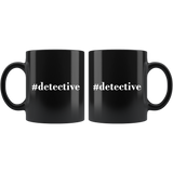 #detective 11oz Black Mug