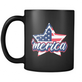 'merica Black Mug