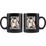 otter chaos 11oz black mug