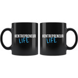 #EntrepreneurLife 11oz Black Mug