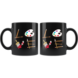 Love Paint 11oz Black Mug
