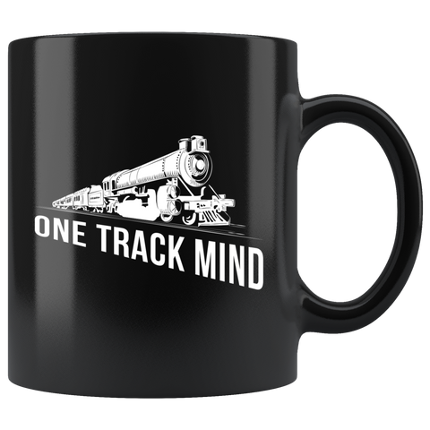One Track Mind 11oz Black Mug