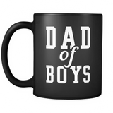 Dad of Boys Black Mug