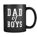 Dad of Boys Black Mug