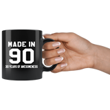Made In 90 11oz Black Mug