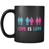 Love Is Love Mug in Black