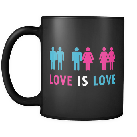 Love Is Love Mug in Black
