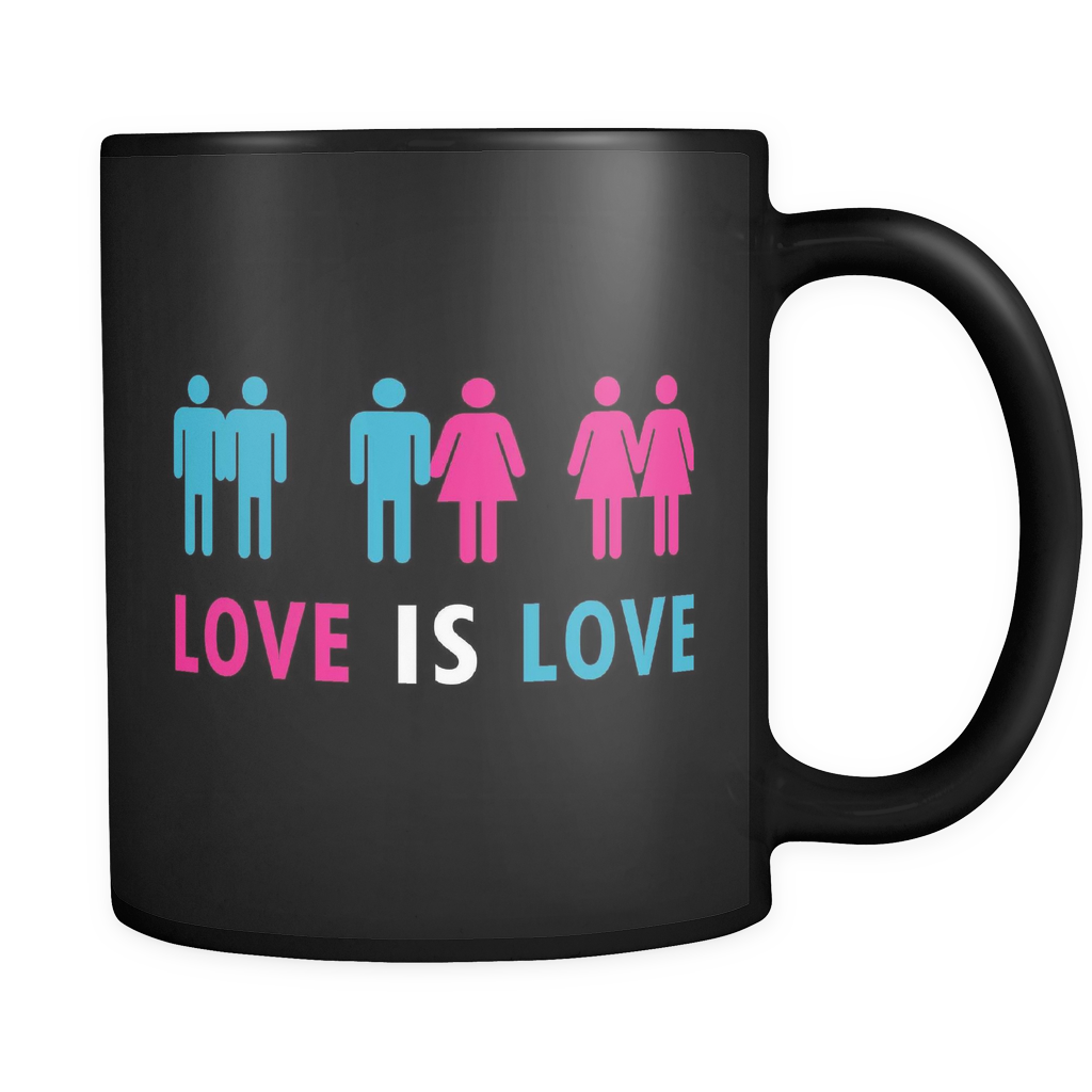 Love Is Love Mug in Black