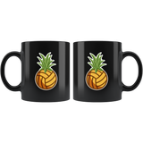 Pineapple Volleyball 11oz Black Mug