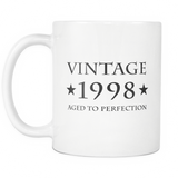 Vintage 1998 Aged To Perfection White Mug