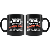 You Can't Buy Happiness But You Can Play Laser Tag 11oz Black Mug
