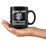 KOALA-FIED Software Engineer  11oz Black Mug