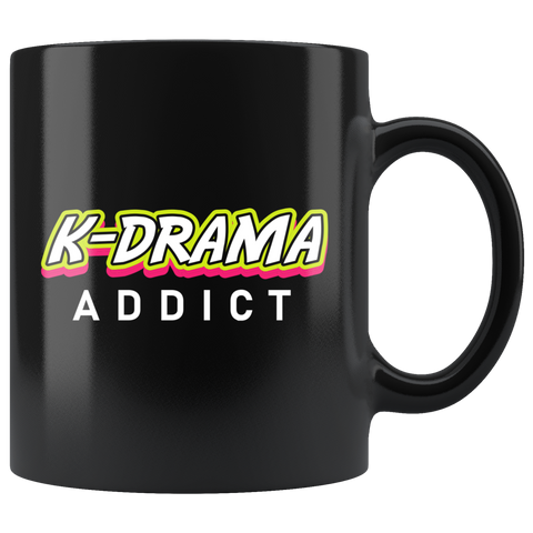 K-Drama Addict 11oz Black Mug