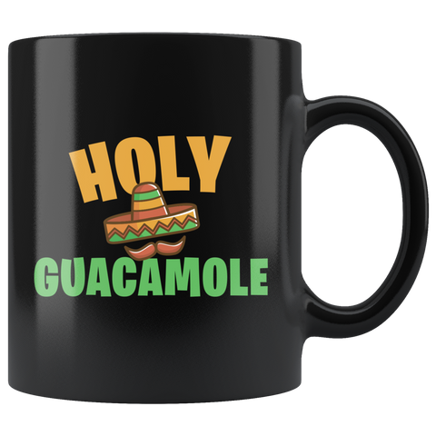 Holy Guacamole 11oz Black Mug
