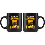 Because Kangaroos Are Freaking Awesome 11oz Black Mug