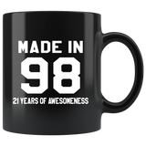 Made In 98 11oz Black Mug