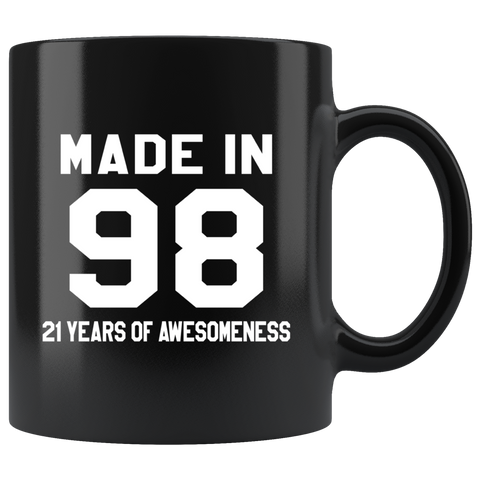 Made In 98 11oz Black Mug