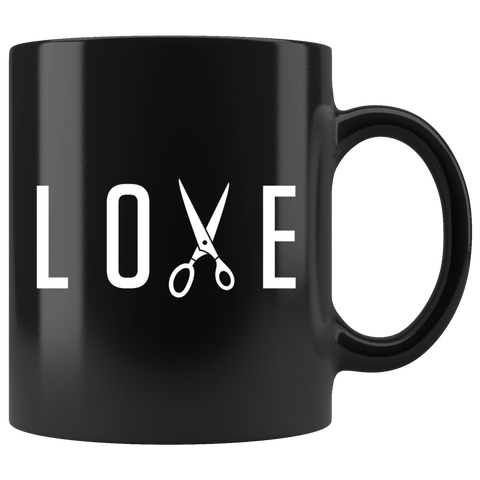 Love 11oz Black Mug
