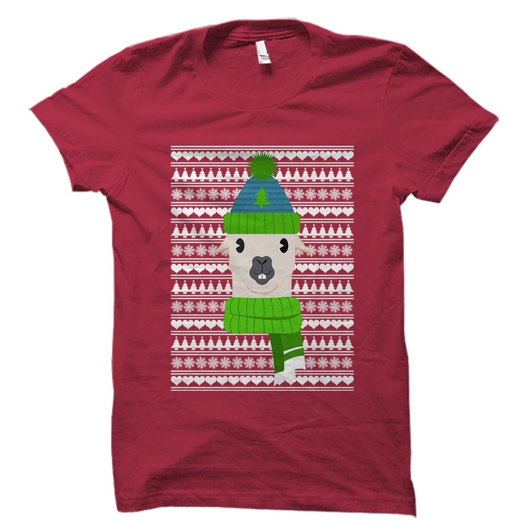 Ugly Christmas T-Shirt - Lama Motif